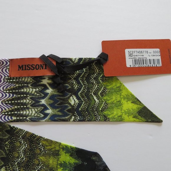 Missoni - Thin Scarf/Head Wrap, 100% Silk - Picture 3 of 9